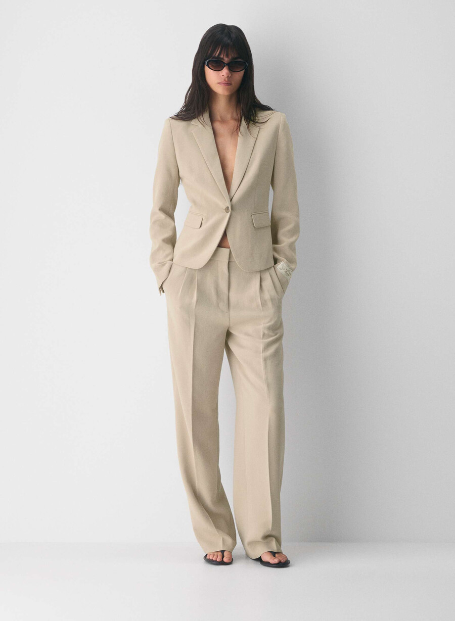 etiquette blazer - crepette marcona beige