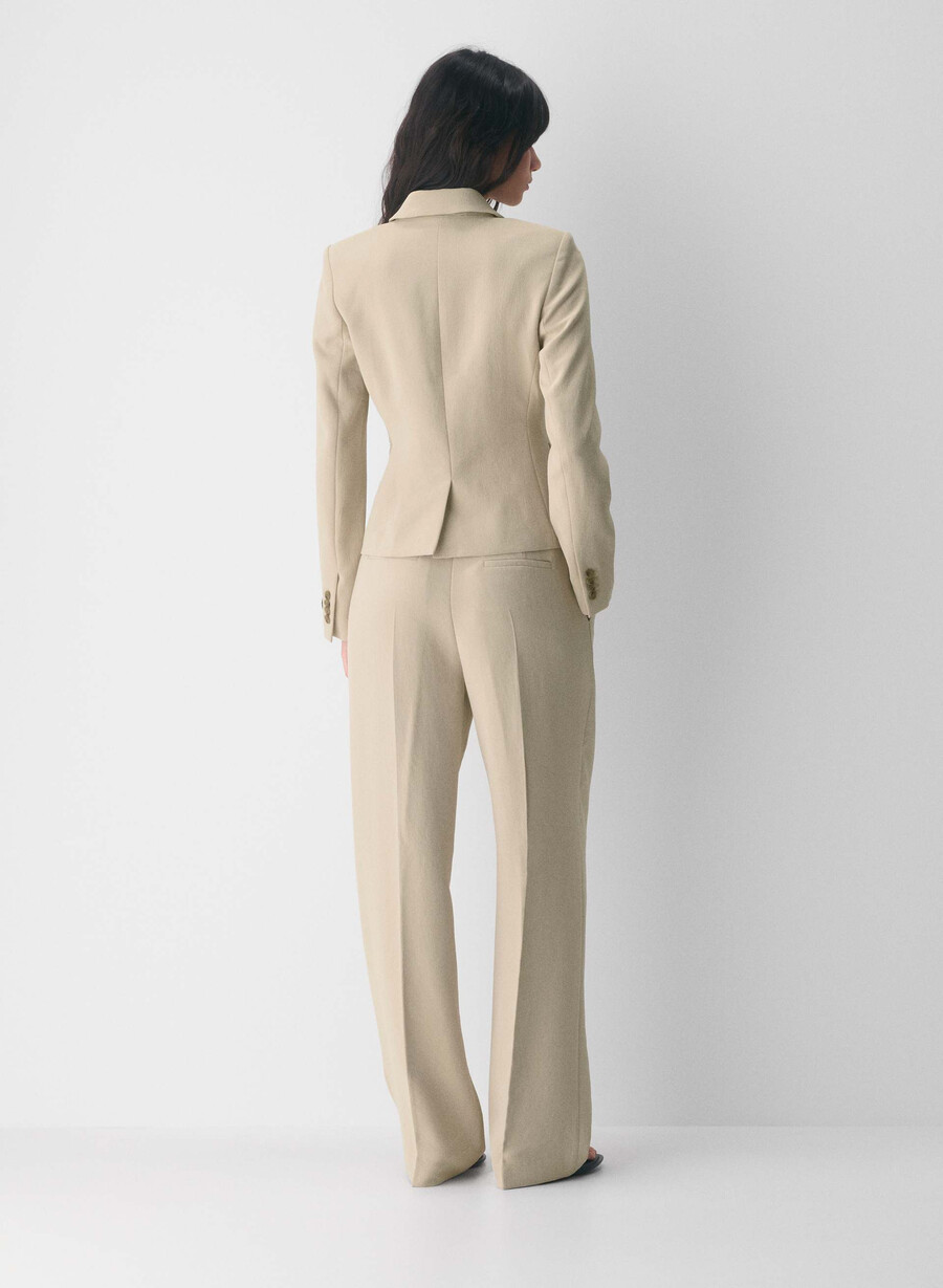 etiquette blazer - crepette marcona beige