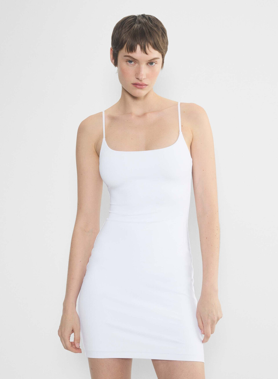 original contour squareneck cami mini dress bright white