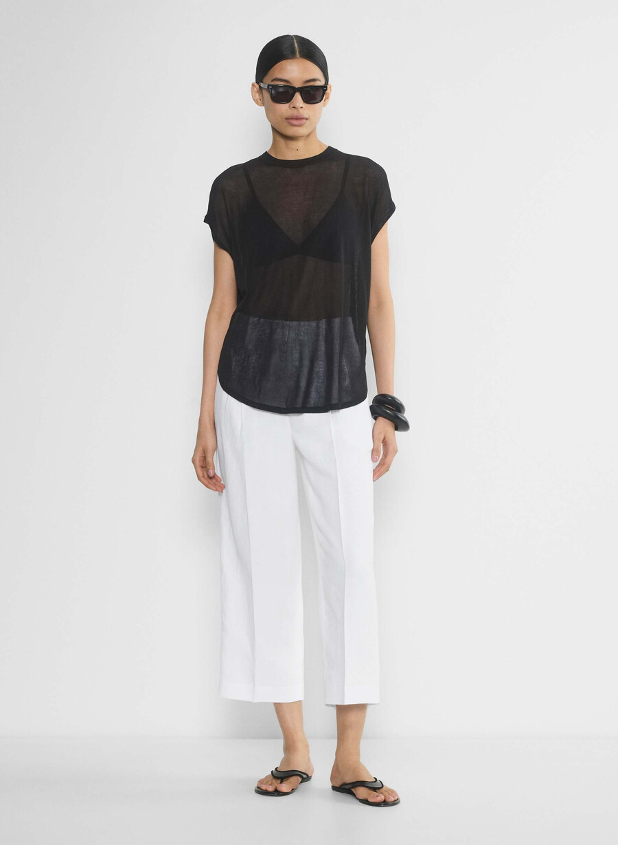 the effortless pant cropped - cruiselinen white