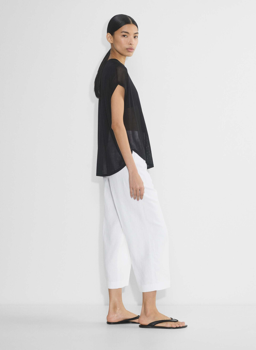 the effortless pant cropped - cruiselinen white