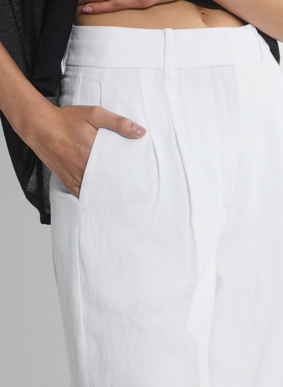 the effortless pant cropped - cruiselinen white