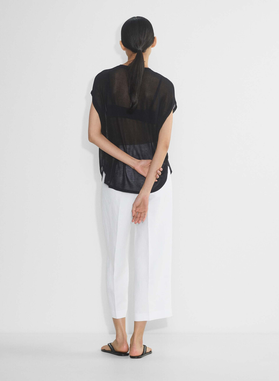 the effortless pant cropped - cruiselinen white