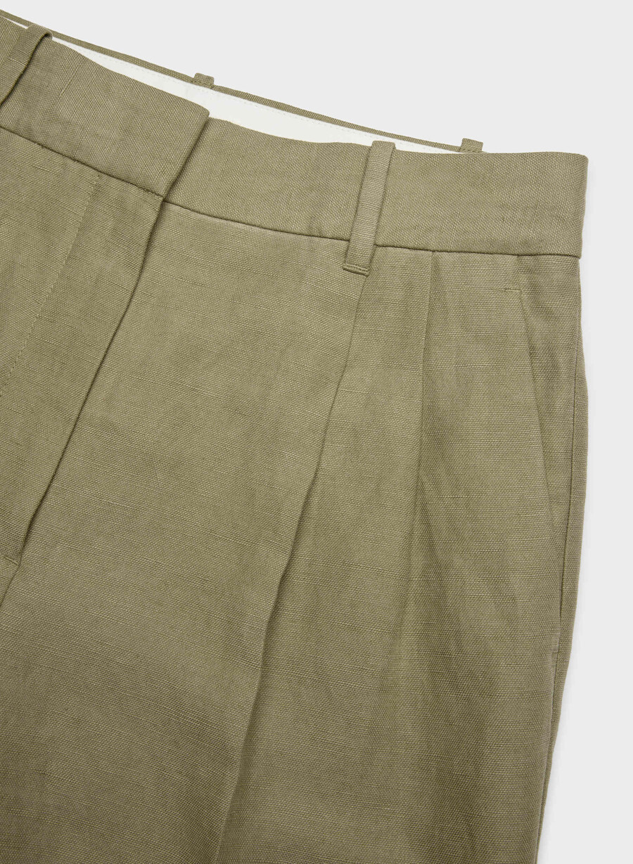the effortless pant cropped - cruiselinen sundried olive