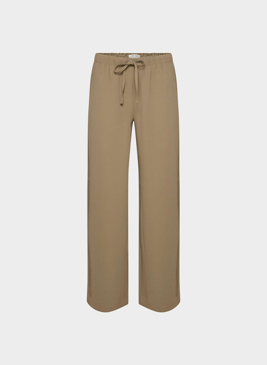 the lodge pant - crepette folio brown