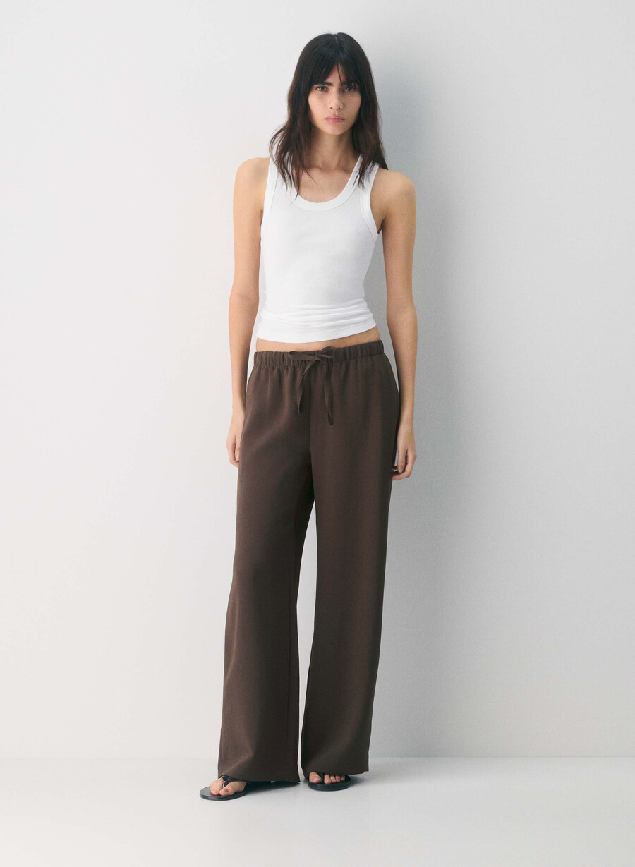 the lodge pant - crepette folio brown