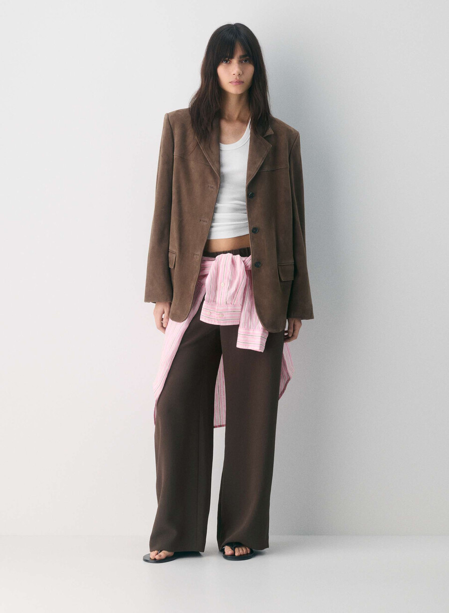 the lodge pant - crepette folio brown