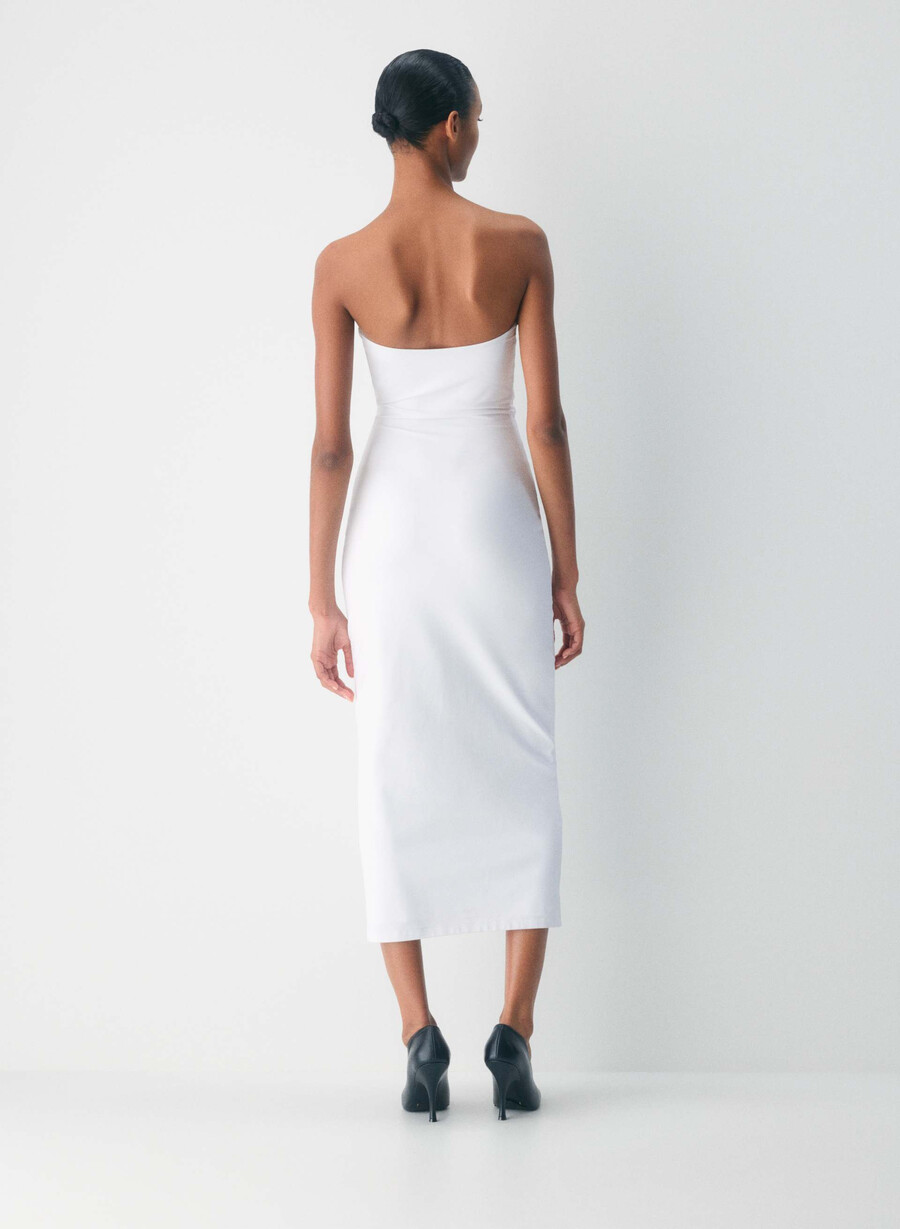 original contour enrapture maxi tube dress bright white