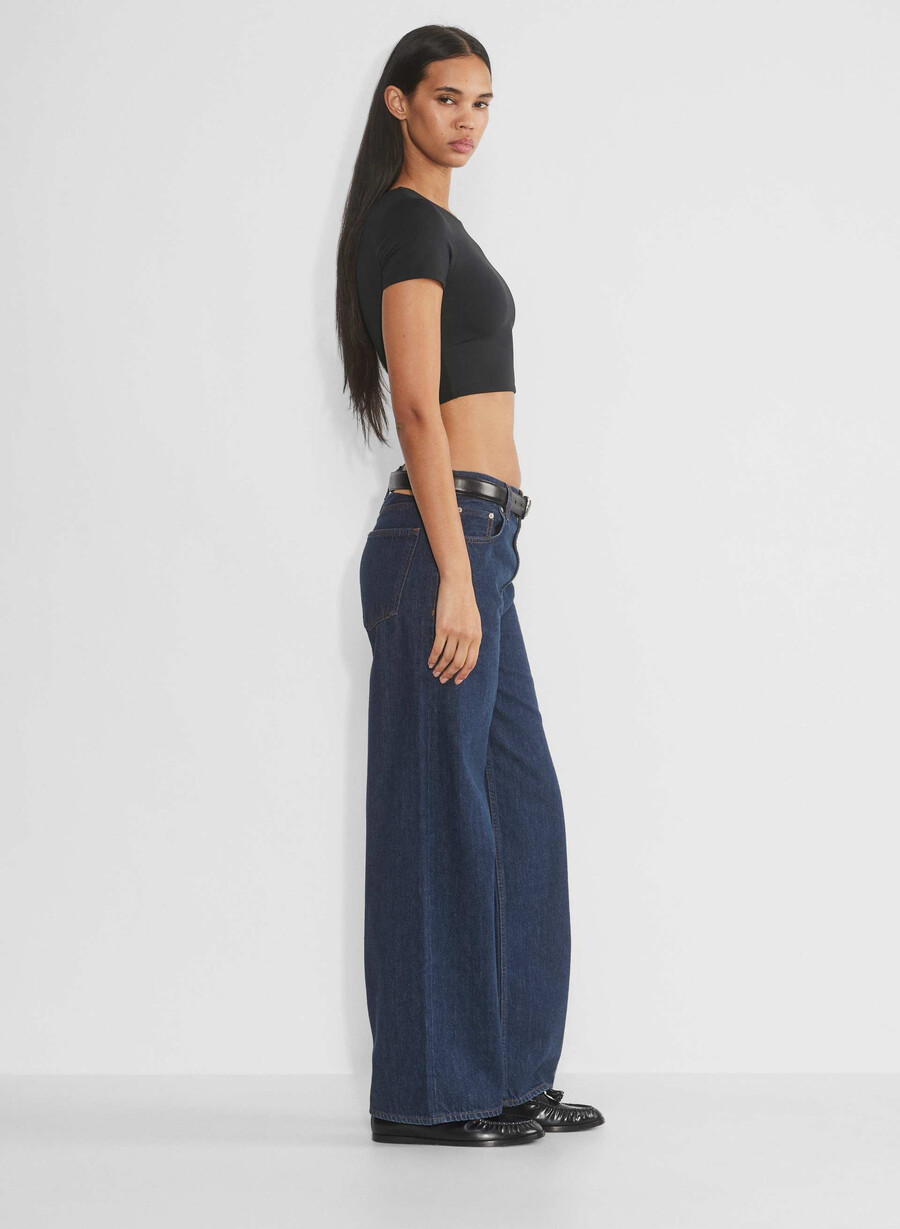 original contour crew cropped t-shirt black