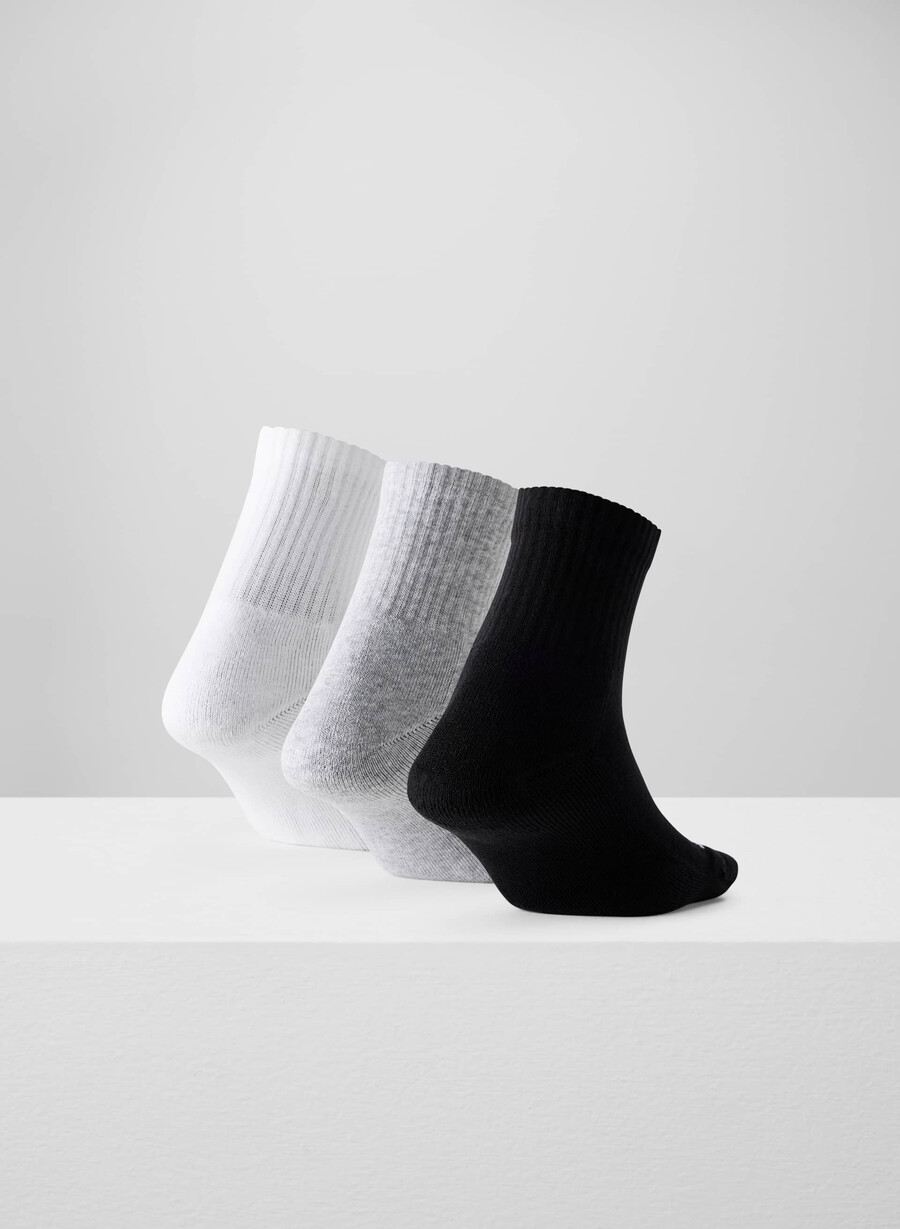 best-ever ankle sock 3-pack wht h chrm blk