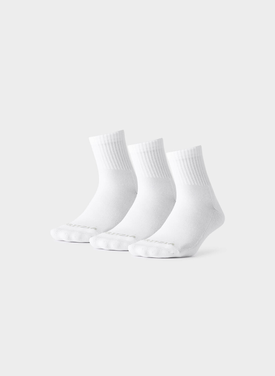 best-ever ankle sock 3-pack white heather chrom