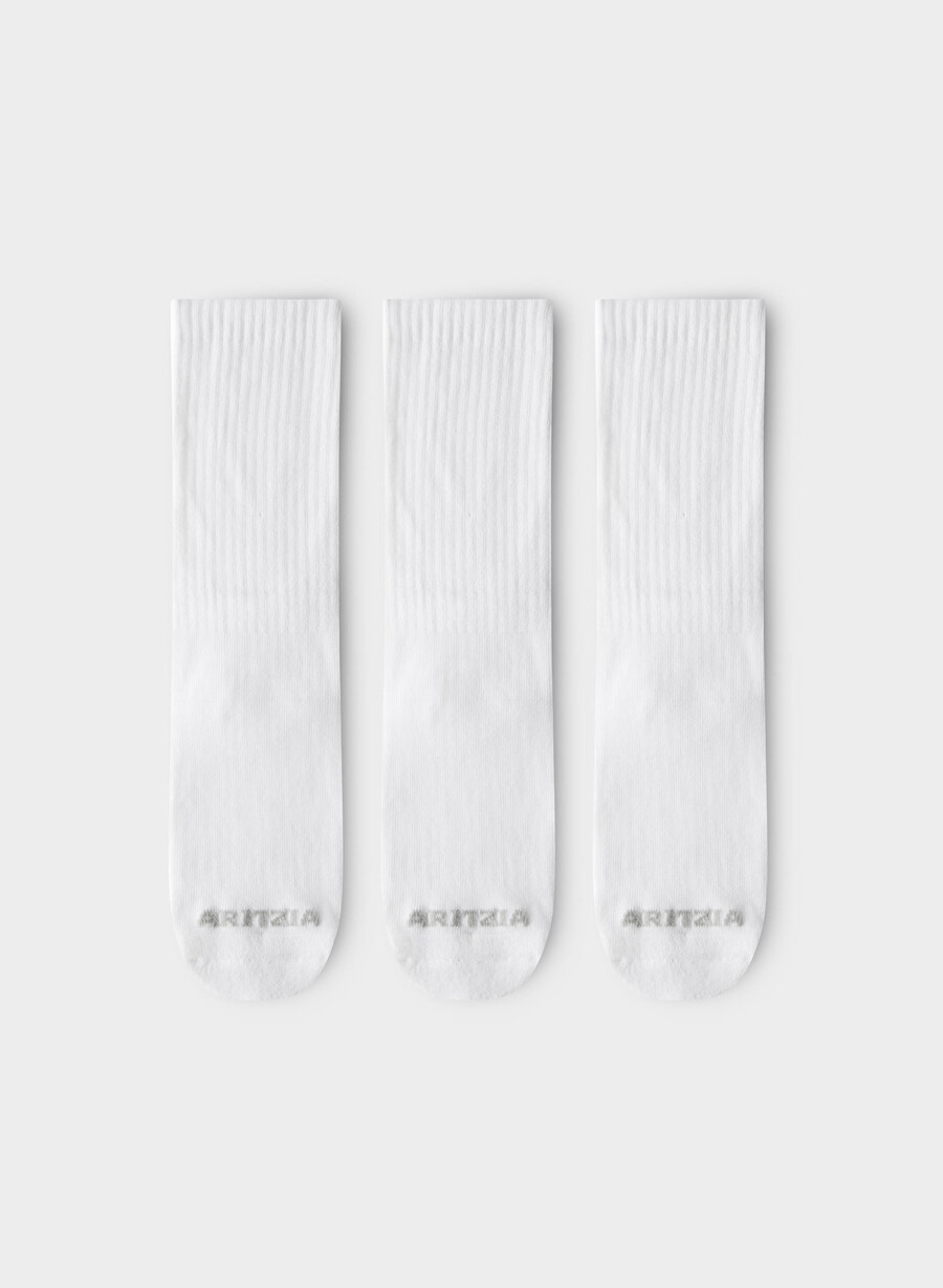 best-ever crew sock 3-pack white heather chrom