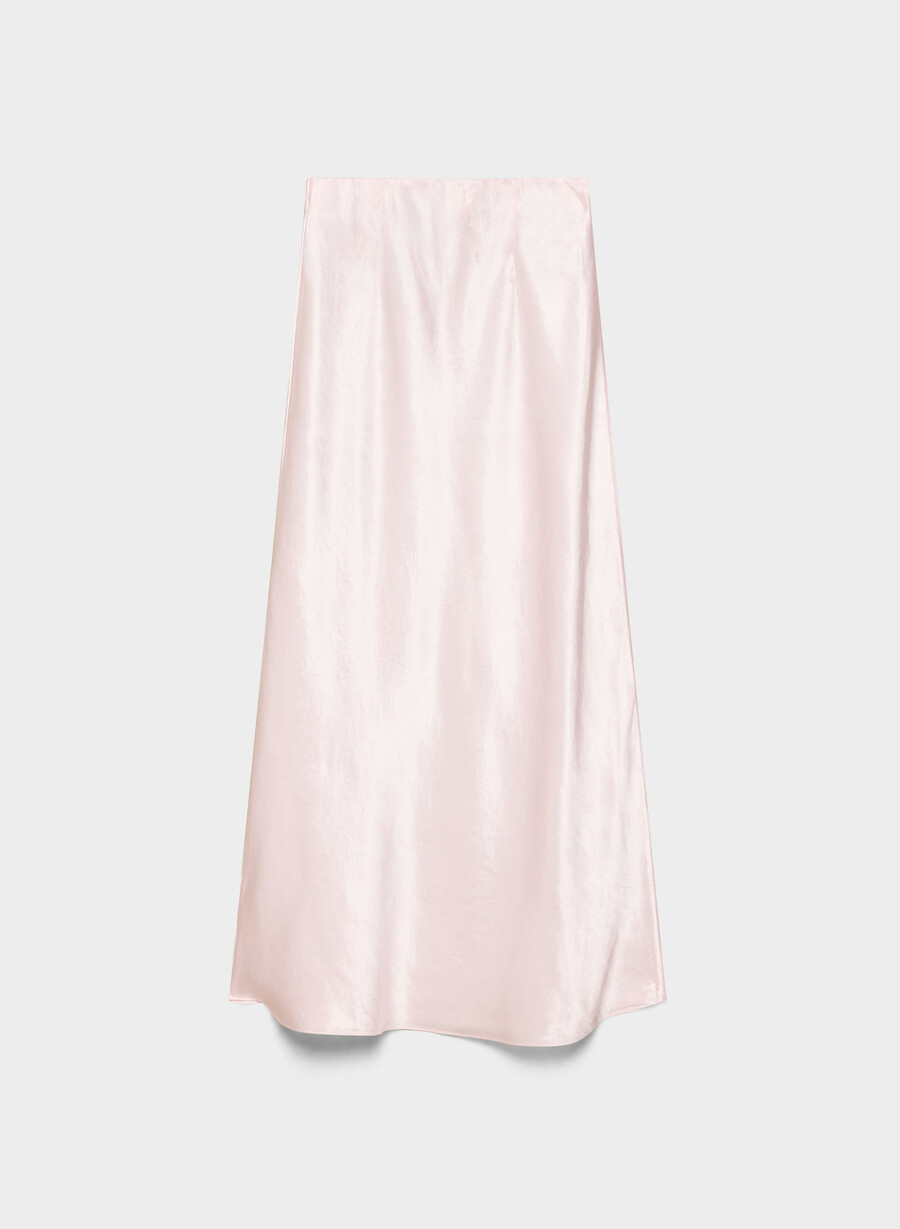slip satin maxi skirt villa pink