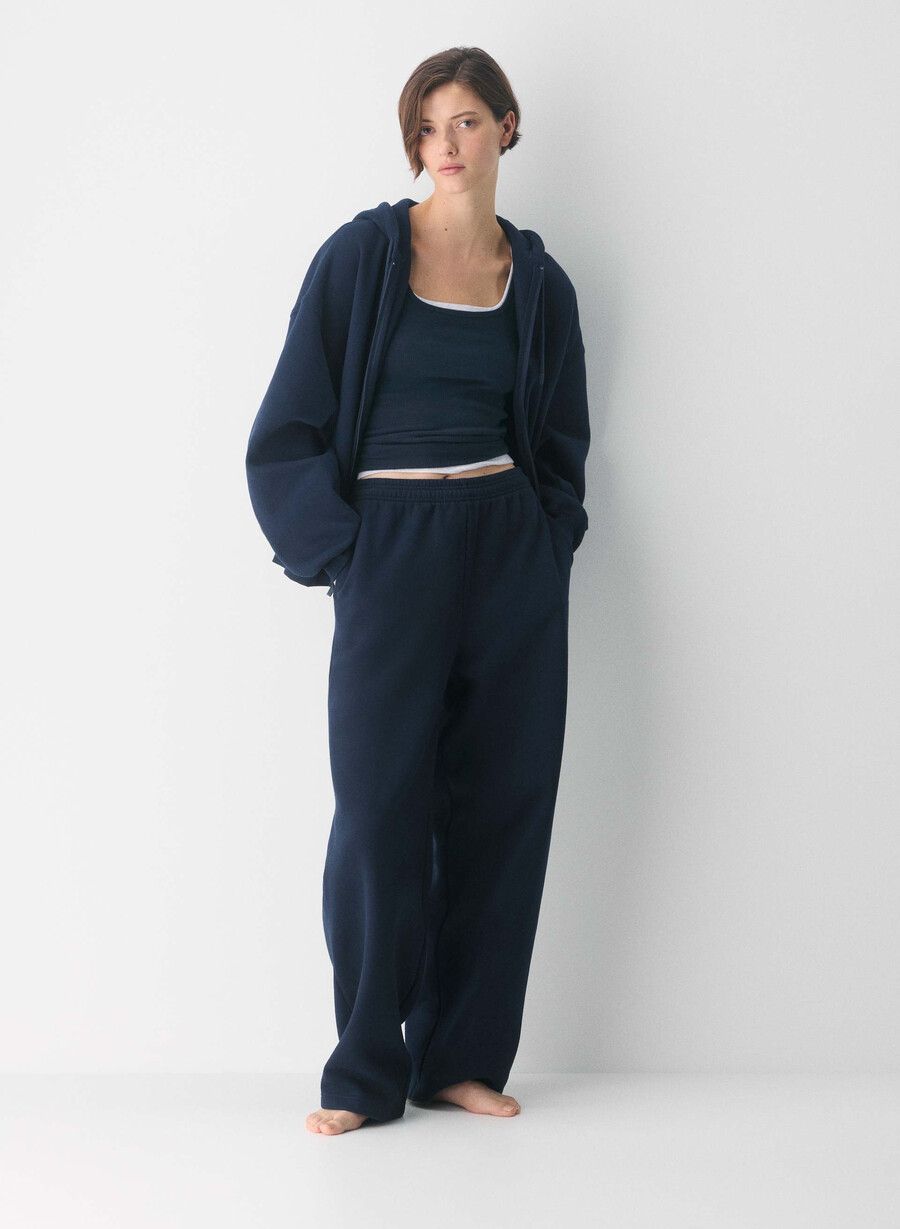 cozy sweatfleece boyfriend barrel sweatpant admiral