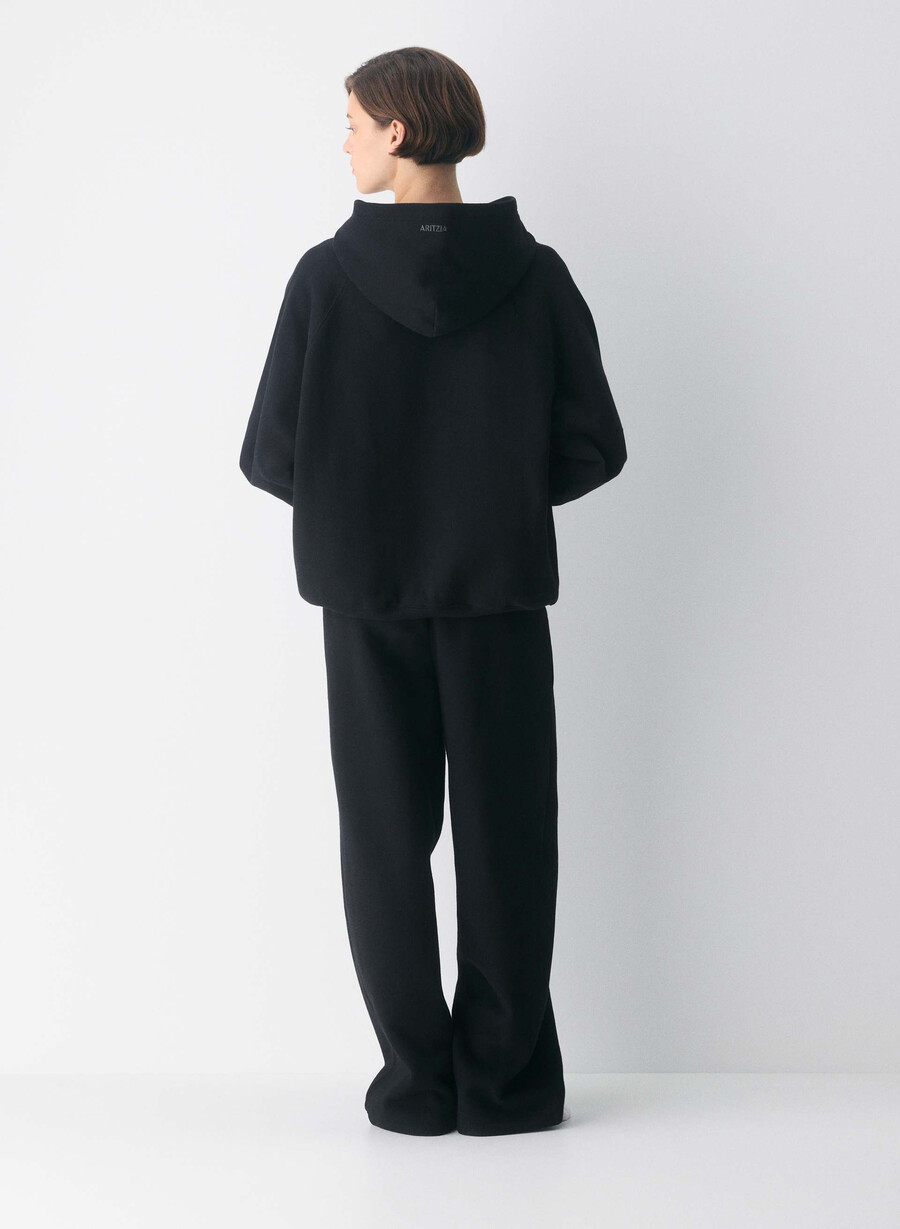 cozy sweatfleece boyfriend barrel sweatpant black