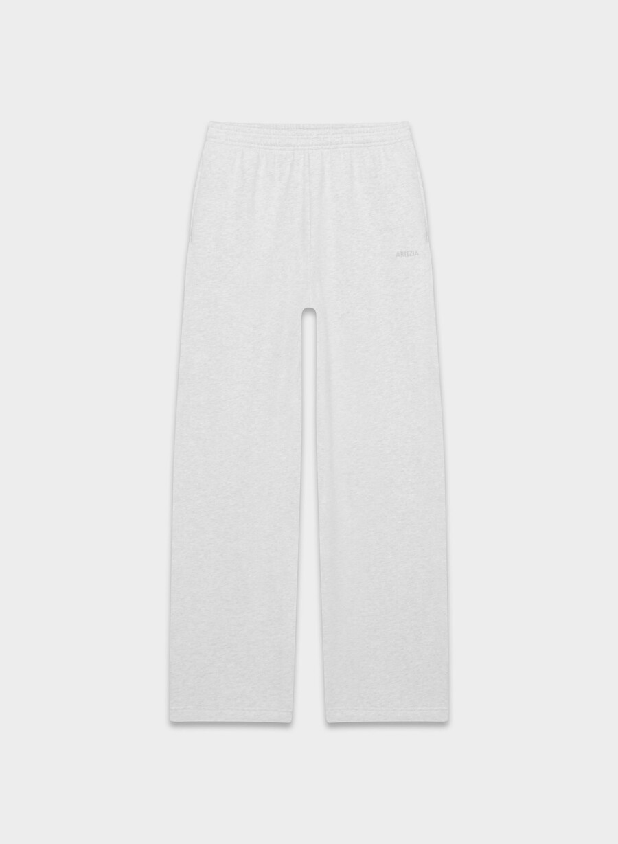 cozy sweatfleece boyfriend barrel sweatpant heather cloud white