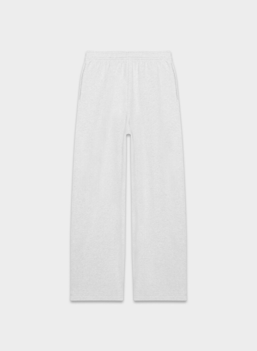 cozy sweatfleece boyfriend barrel sweatpant heather cloud white