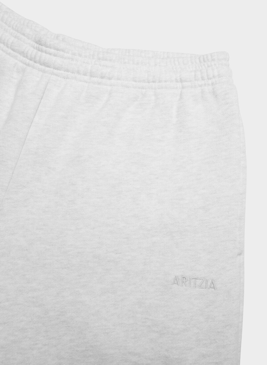 cozy sweatfleece boyfriend barrel sweatpant heather cloud white