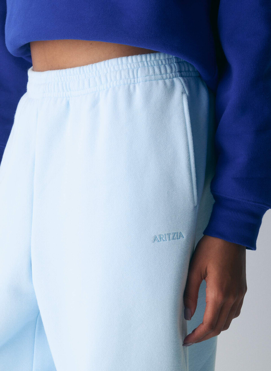 cozy sweatfleece boyfriend barrel sweatpant villa blue