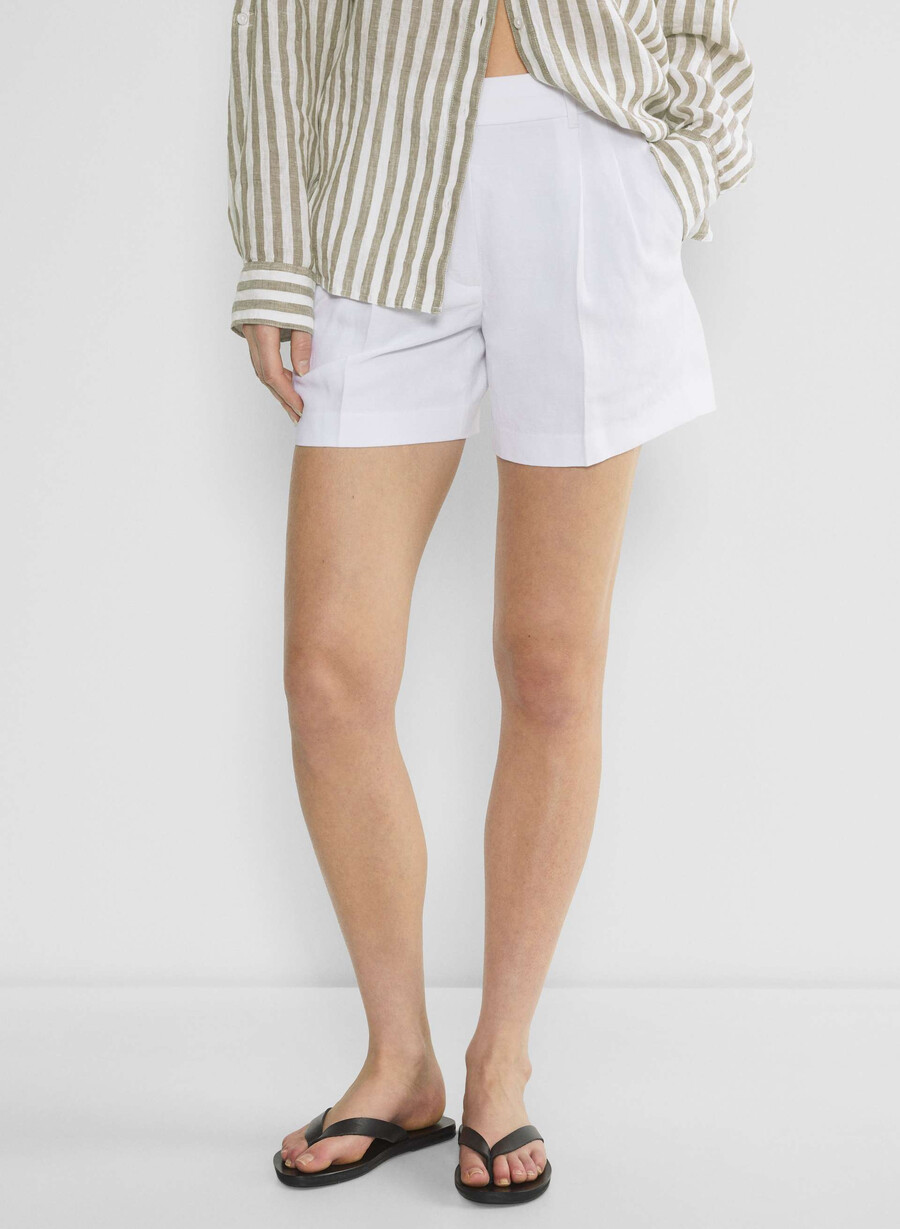the effortless short mid-thigh - cruiselinen white