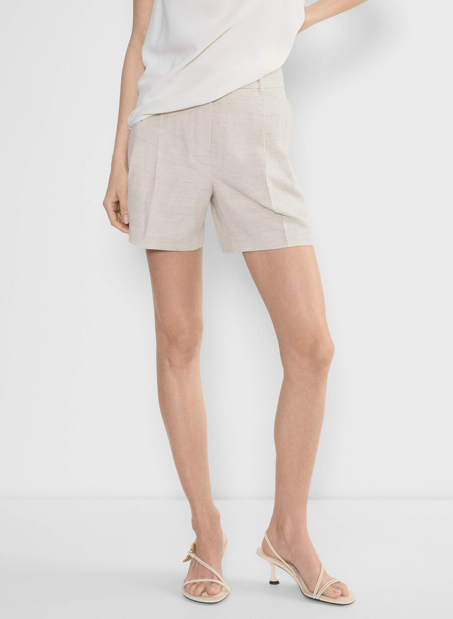 the effortless short mid-thigh - cruiselinen natural ecru