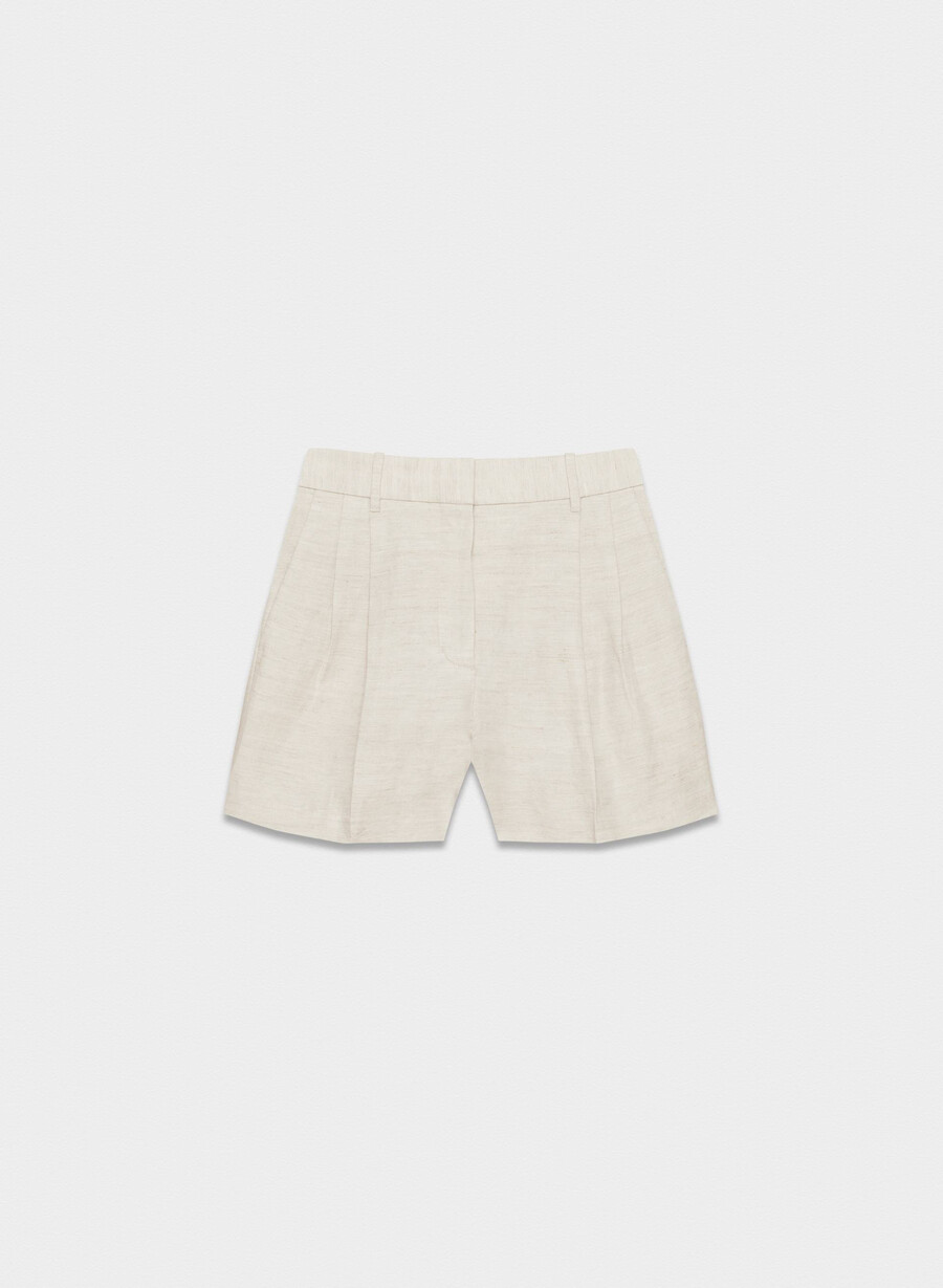 the effortless short mid-thigh - cruiselinen natural ecru