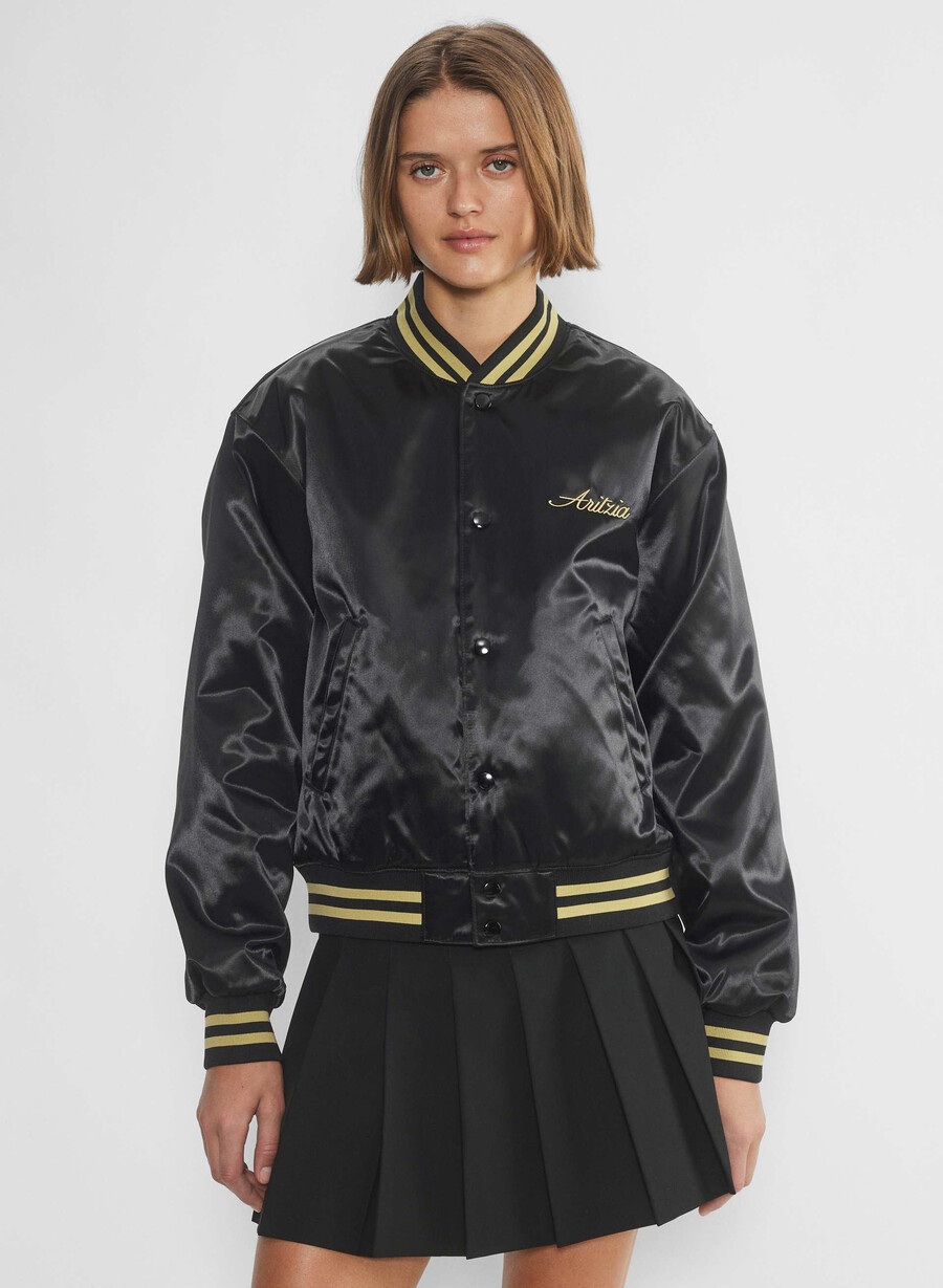 masa satin bomber blackhero gold