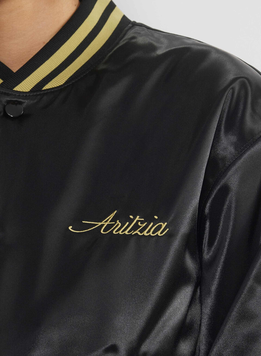 masa satin bomber blackhero gold