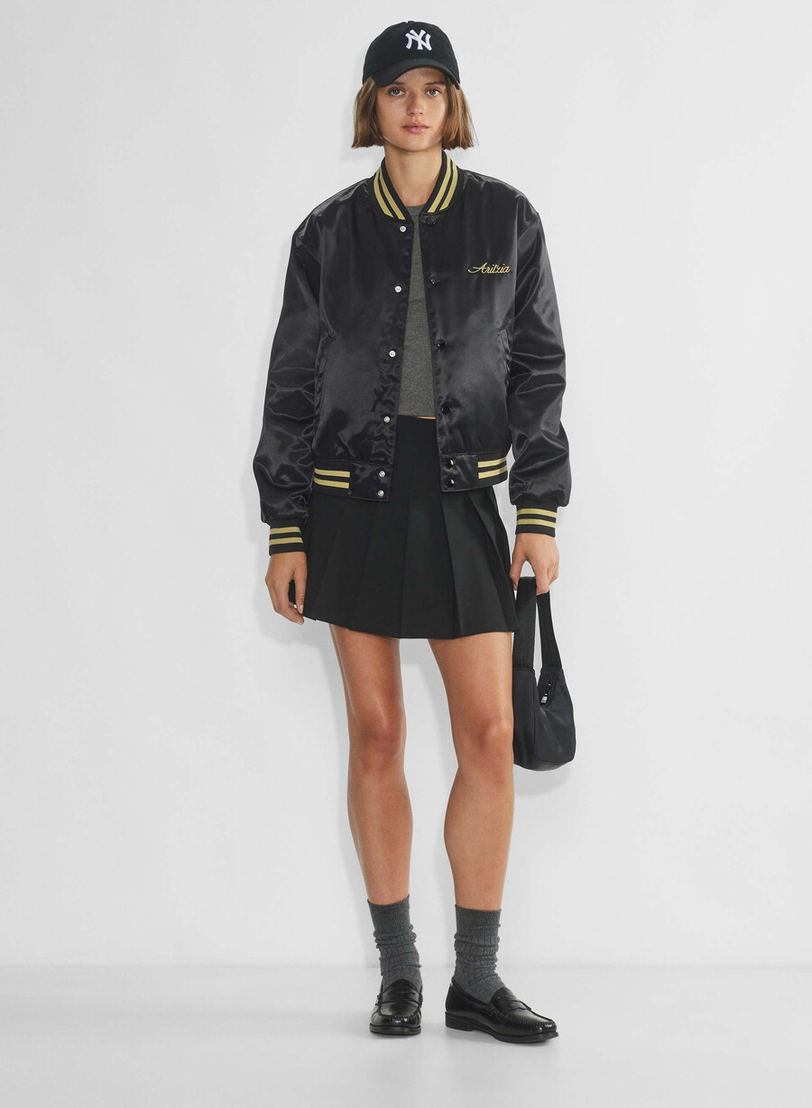 masa satin bomber blackhero gold