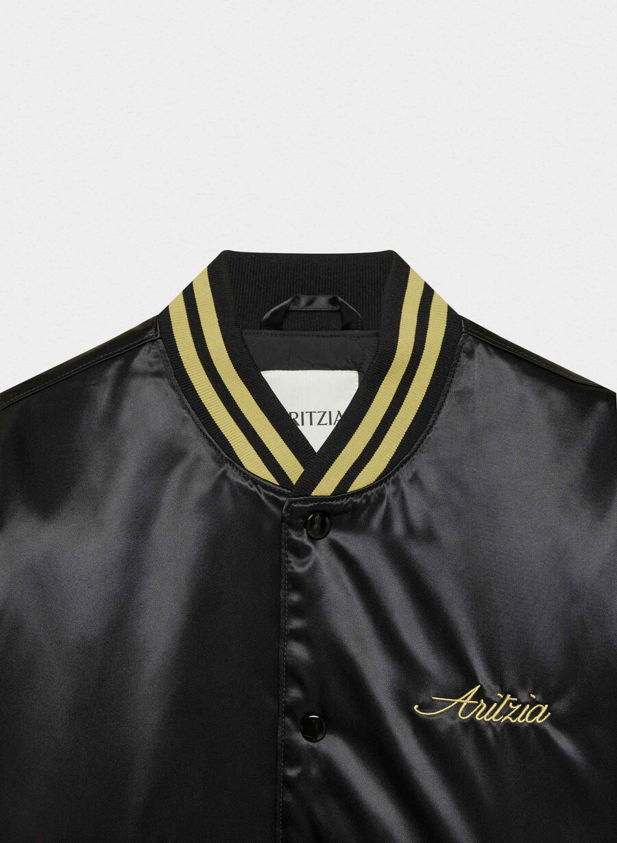 masa satin bomber blackhero gold