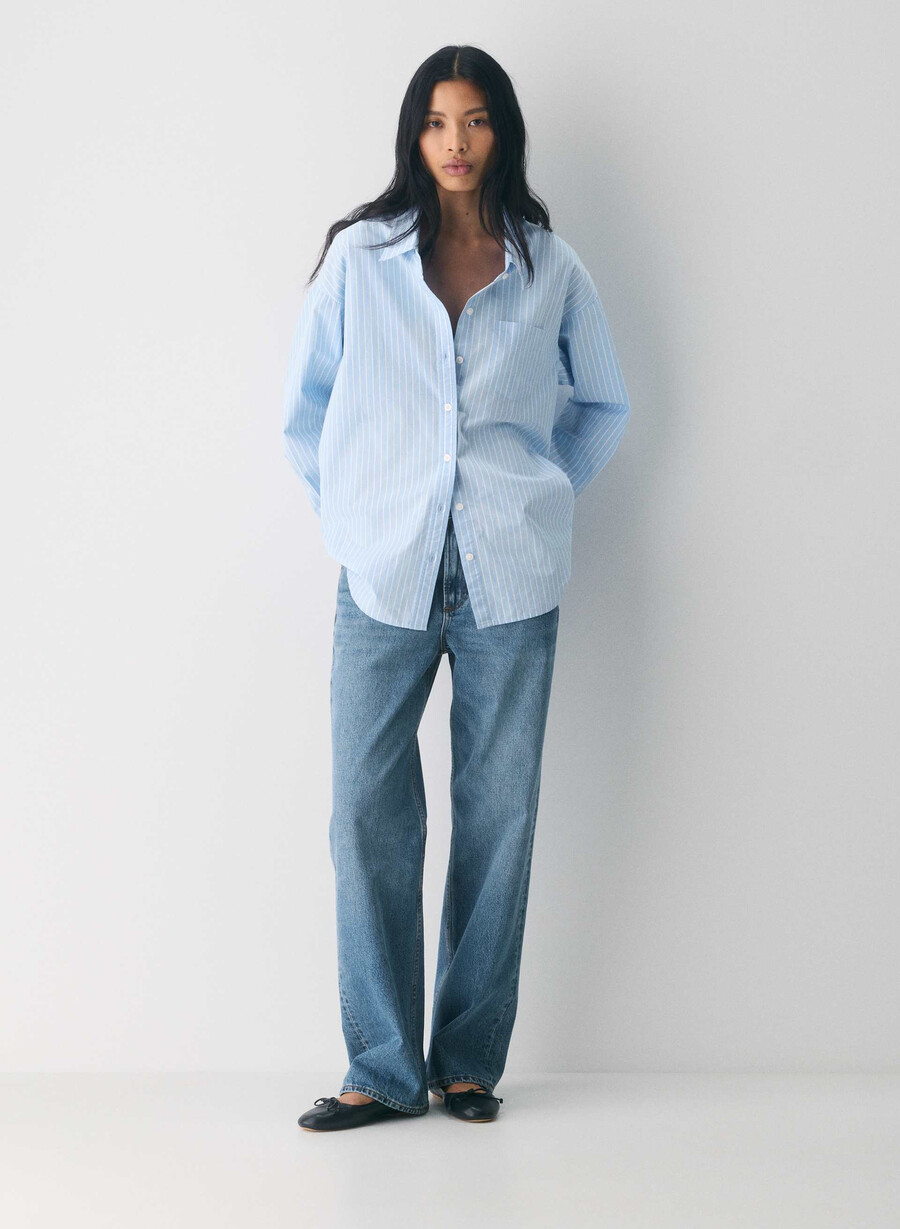 reminisce relaxed poplin shirt mtchll strp cf bb w