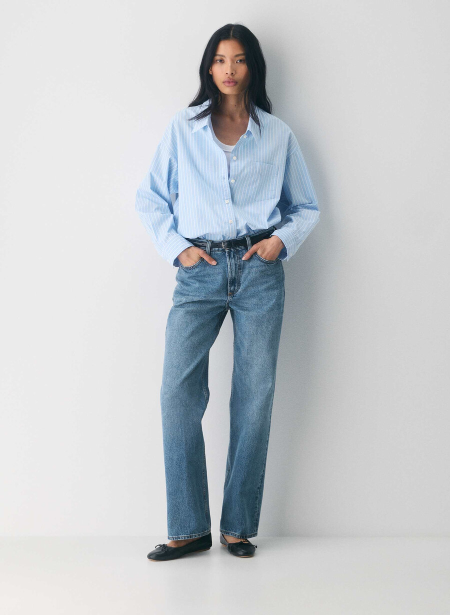 reminisce relaxed poplin shirt mtchll strp cf bb w
