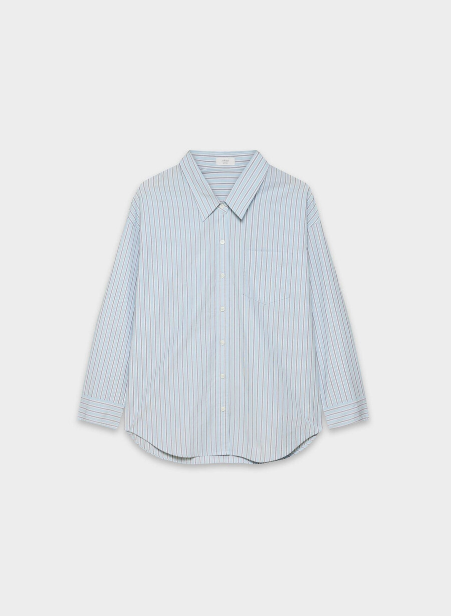 reminisce relaxed poplin shirt wnstn strpe d blb w