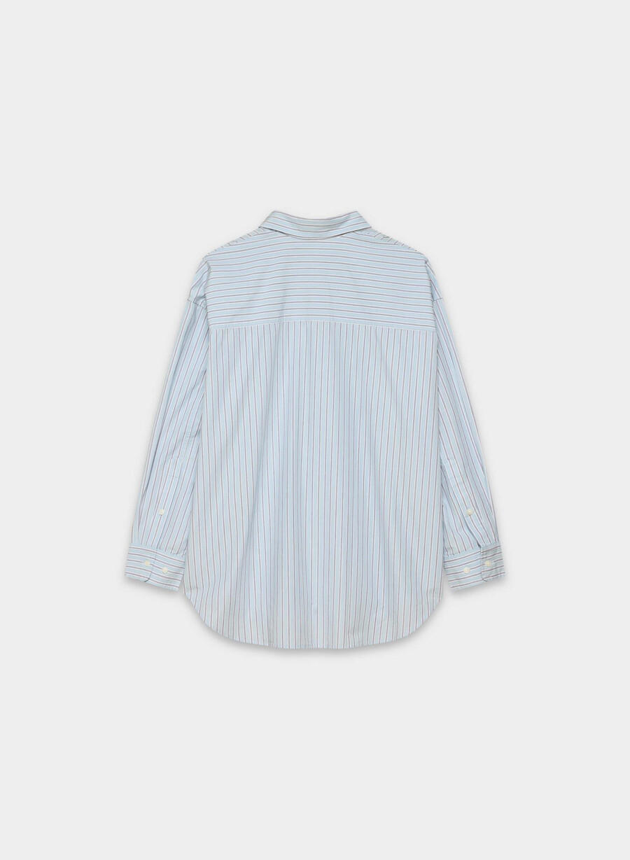 reminisce relaxed poplin shirt wnstn strpe d blb w