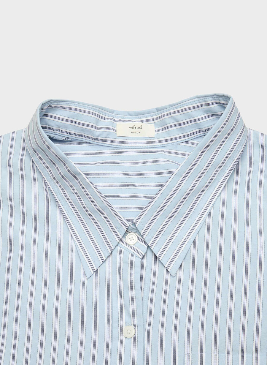 reminisce relaxed poplin shirt wnstn strpe d blb w