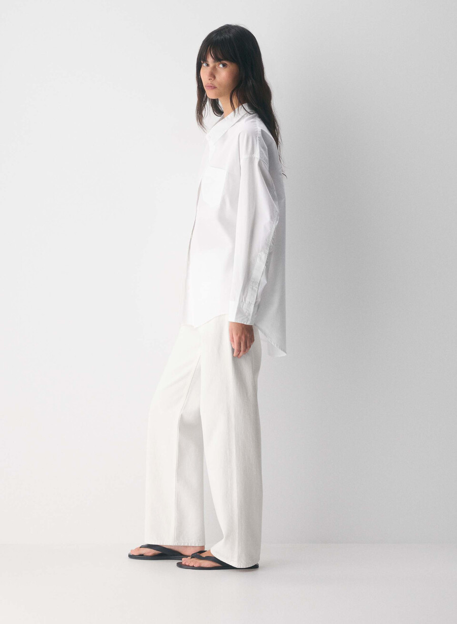reminisce relaxed poplin shirt wnstn strpe d blb w