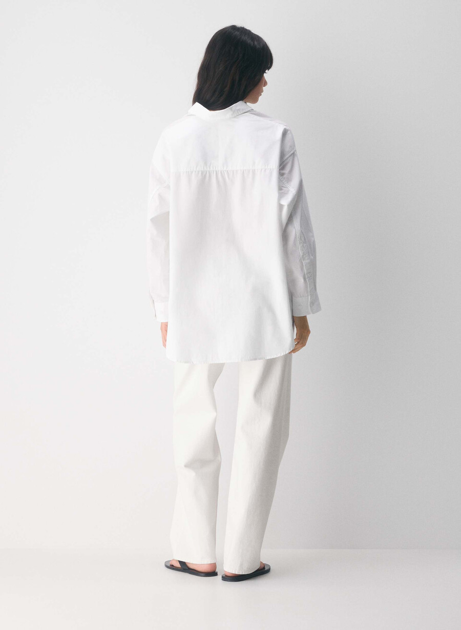 reminisce relaxed poplin shirt wnstn strpe d blb w