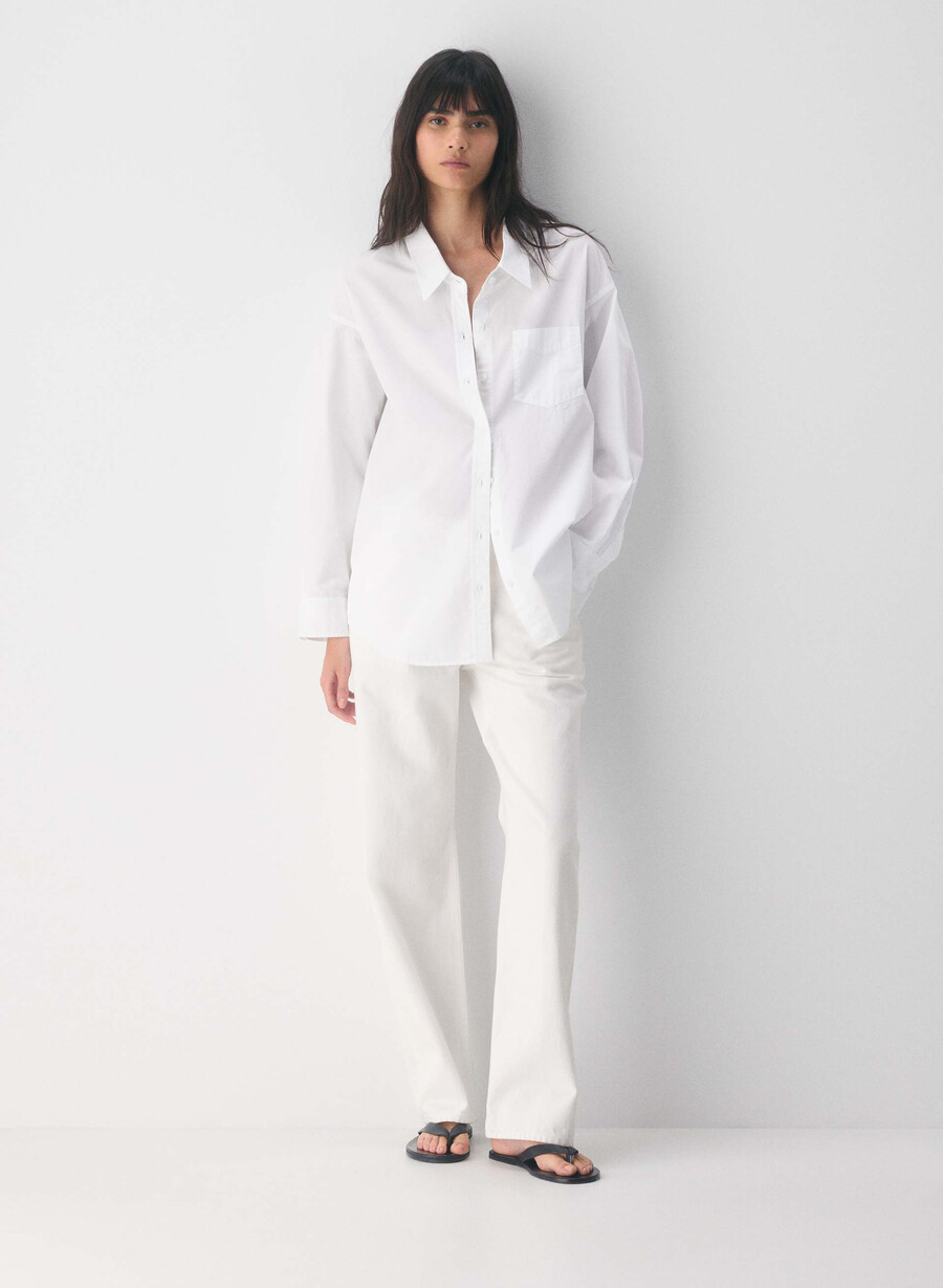 reminisce relaxed poplin shirt wnstn strpe d blb w