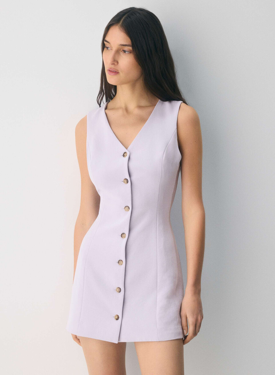 aria dress - crepette wildflower lilac