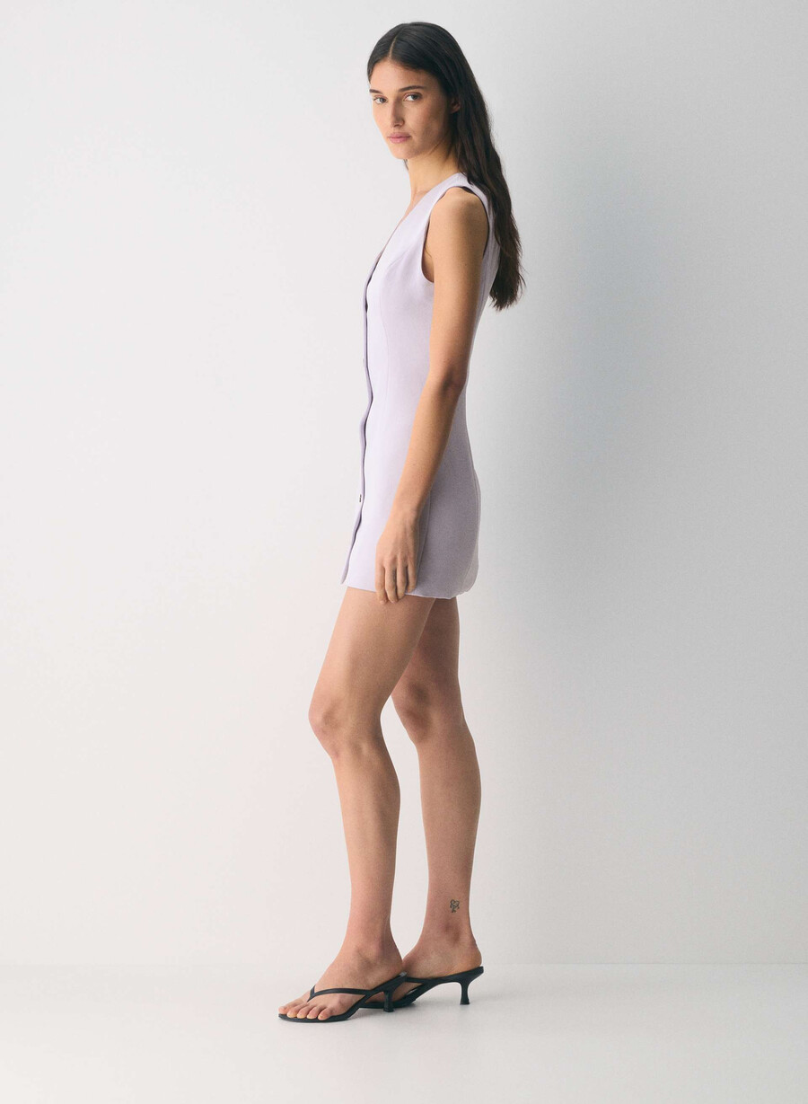 aria dress - crepette wildflower lilac