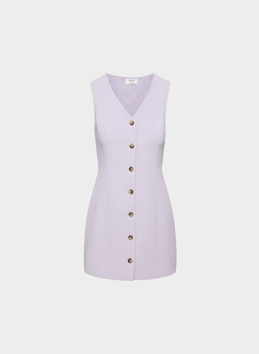aria dress - crepette wildflower lilac