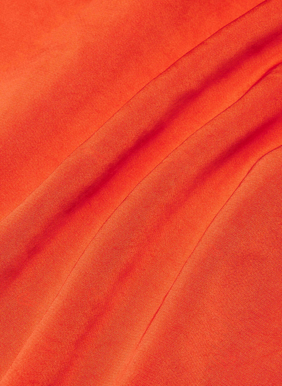 goddess satin dress poppy red