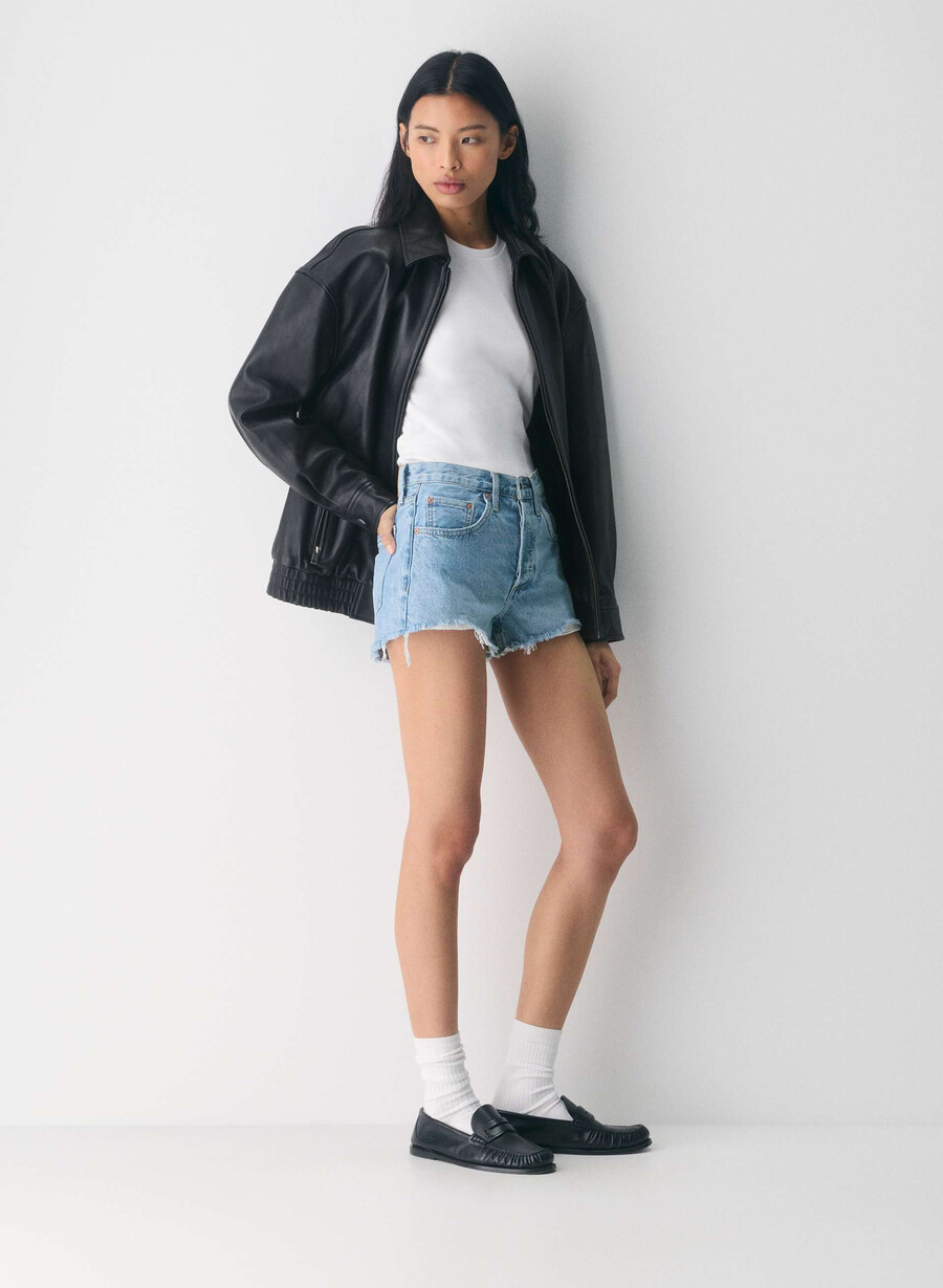denim forum the 90s vintage cut-off denim short 7 yrs bleu taboo