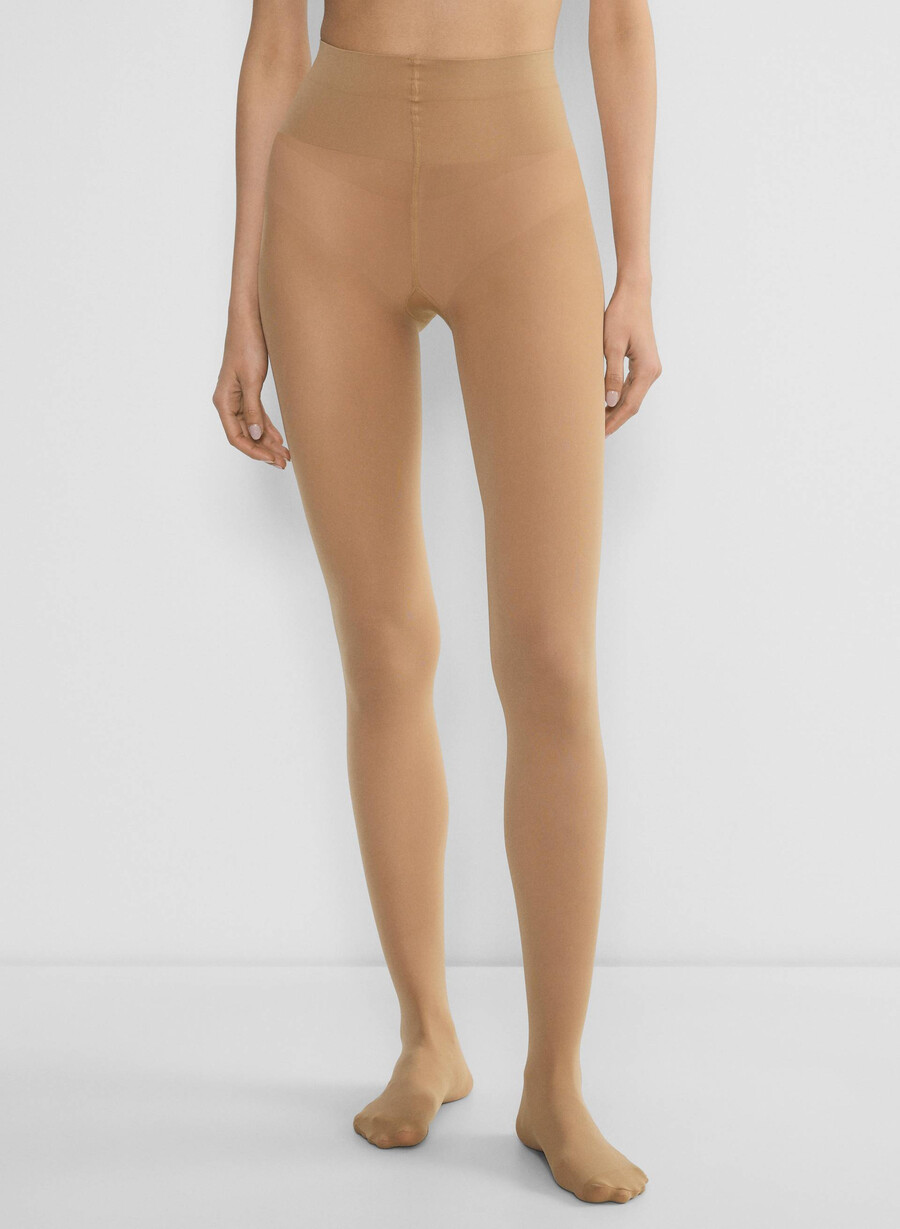 everyday semi-sheer tights gold camel