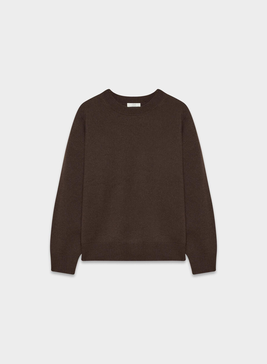 isabelle wool cashmere sweater rich mocha brown
