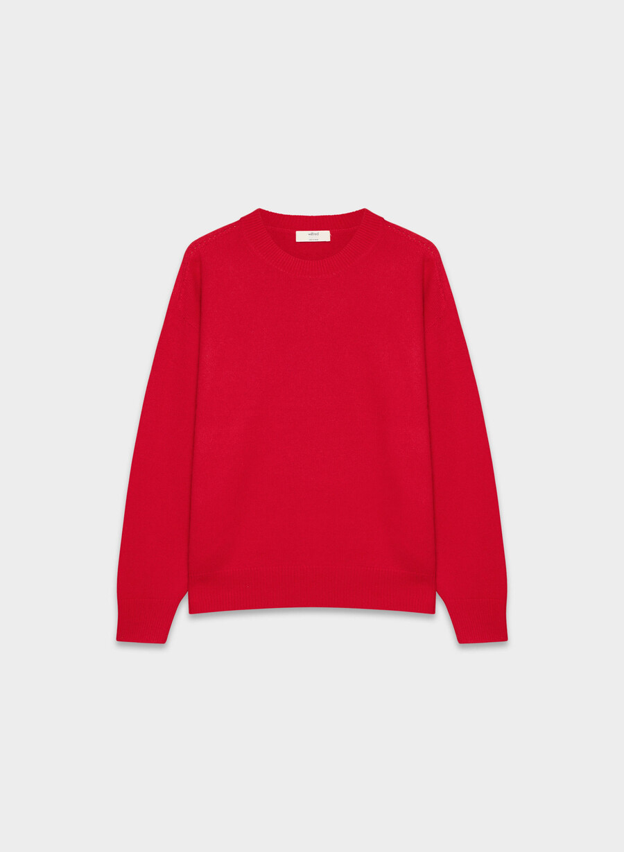 isabelle wool cashmere sweater flashing red