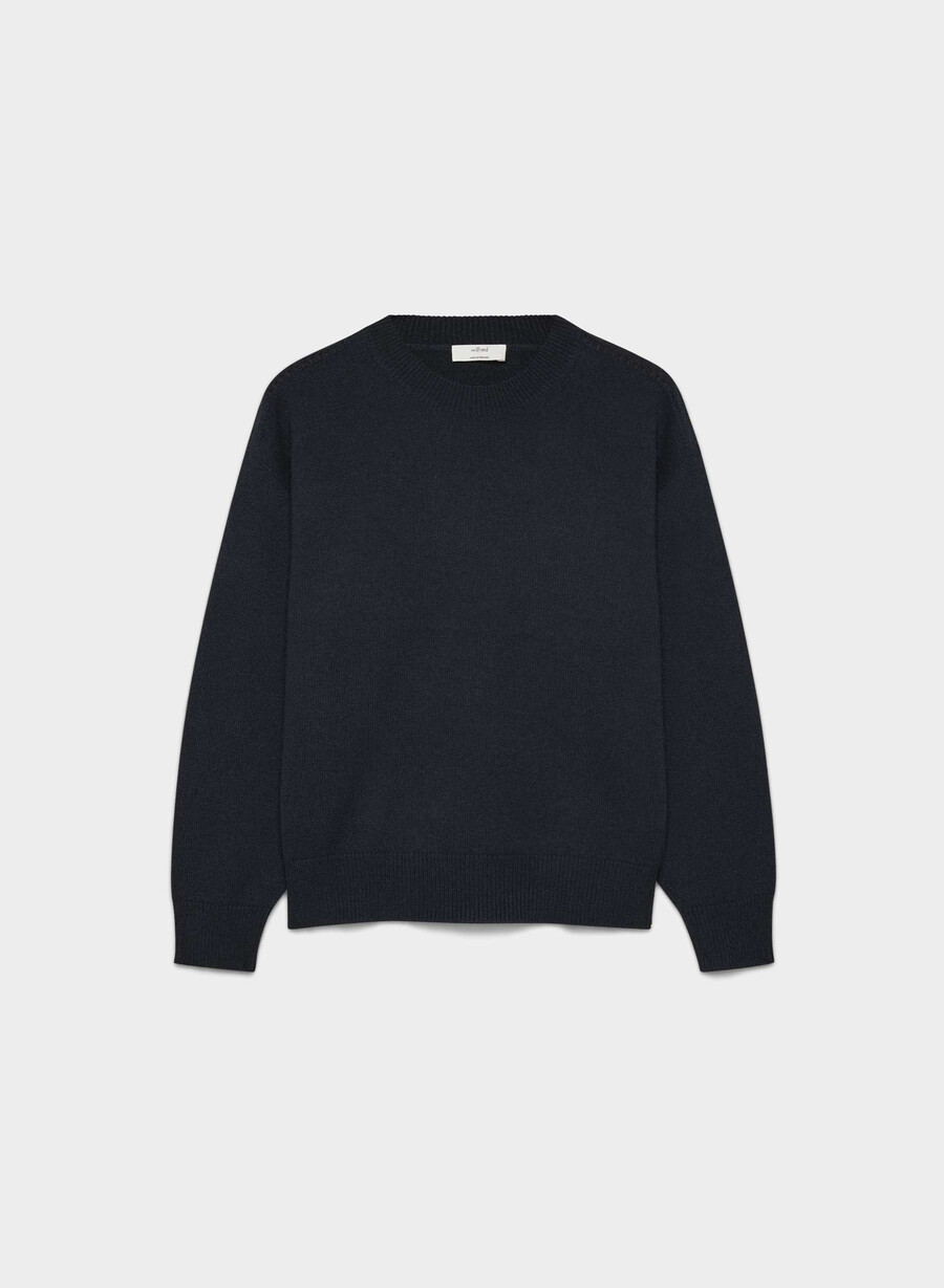 isabelle wool cashmere sweater dark night navy
