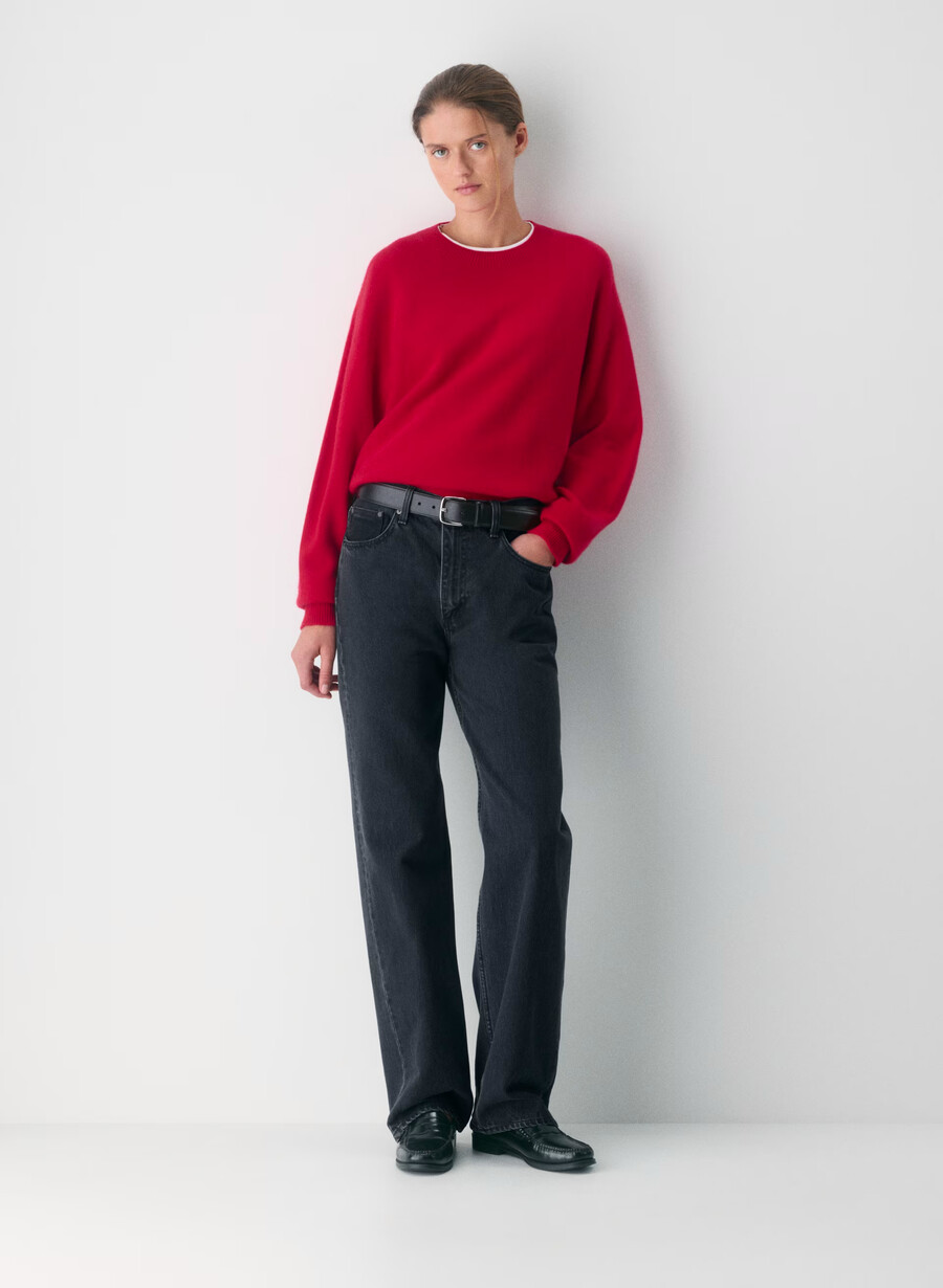 isabelle wool cashmere sweater dark night navy