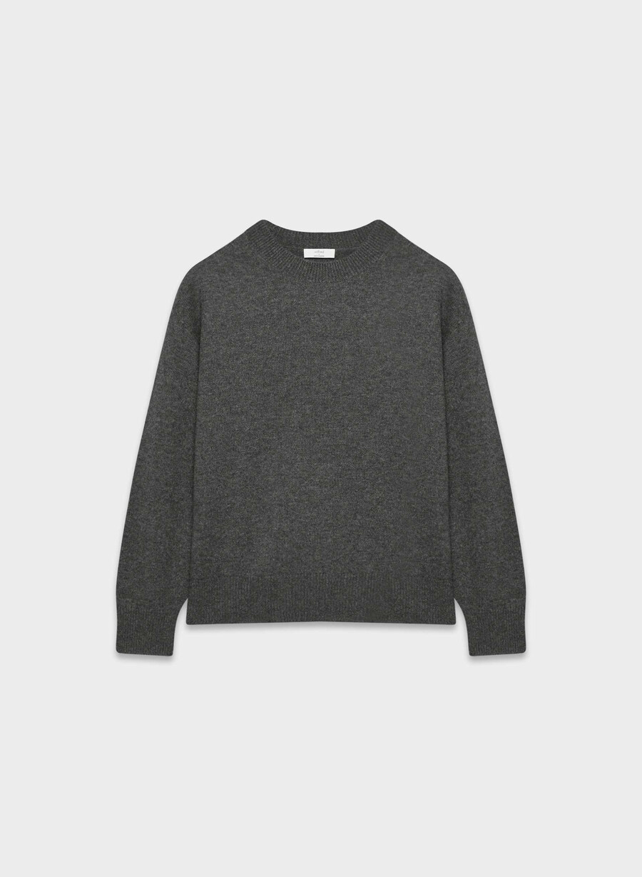 isabelle wool cashmere sweater heather charcoal