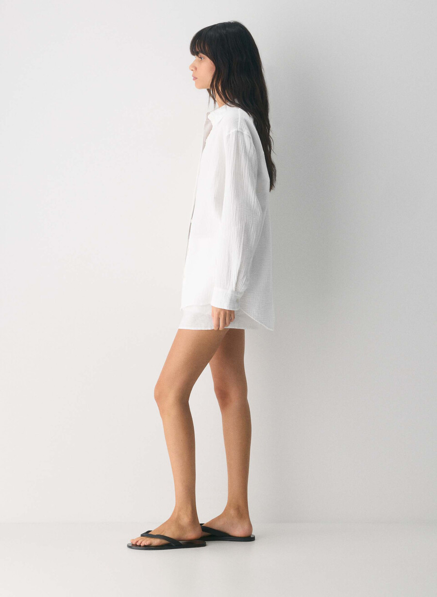 airplush cotton sail shirt white